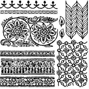 Bohemia Decor Stamp 12x12" Iron Orchid Designs Crafting Upcycling IOD